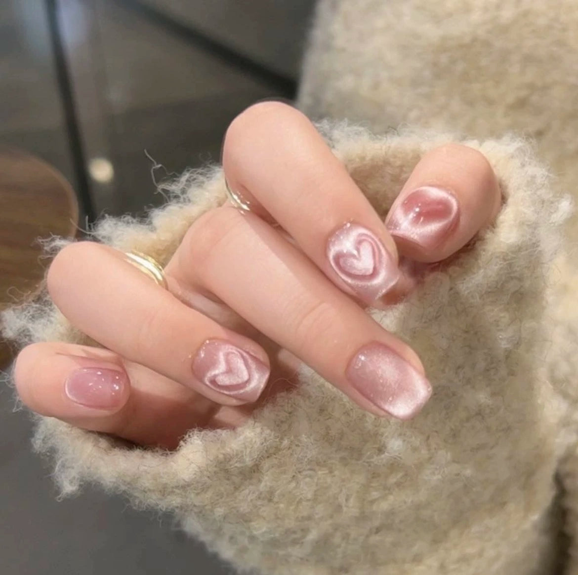 Pink Cat-Eye Heart