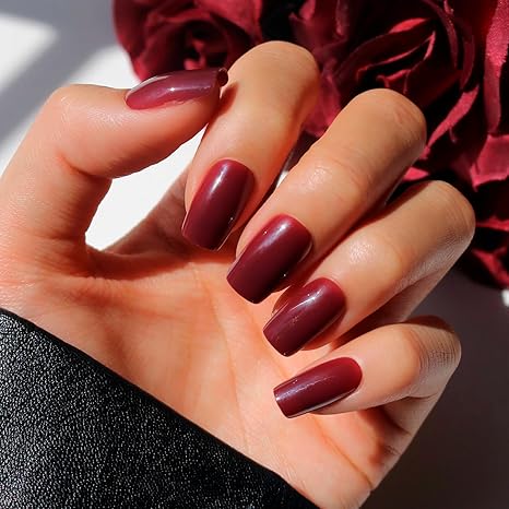 Glamnetic Press On Nails - Rosy Remains | Charcoal Gray 3D Skeleton Medium Coffin Fake Nails with Matte Finish, Salon Quality Halloween Nails | 15 Sizes - 30 Nail Kit with Glue